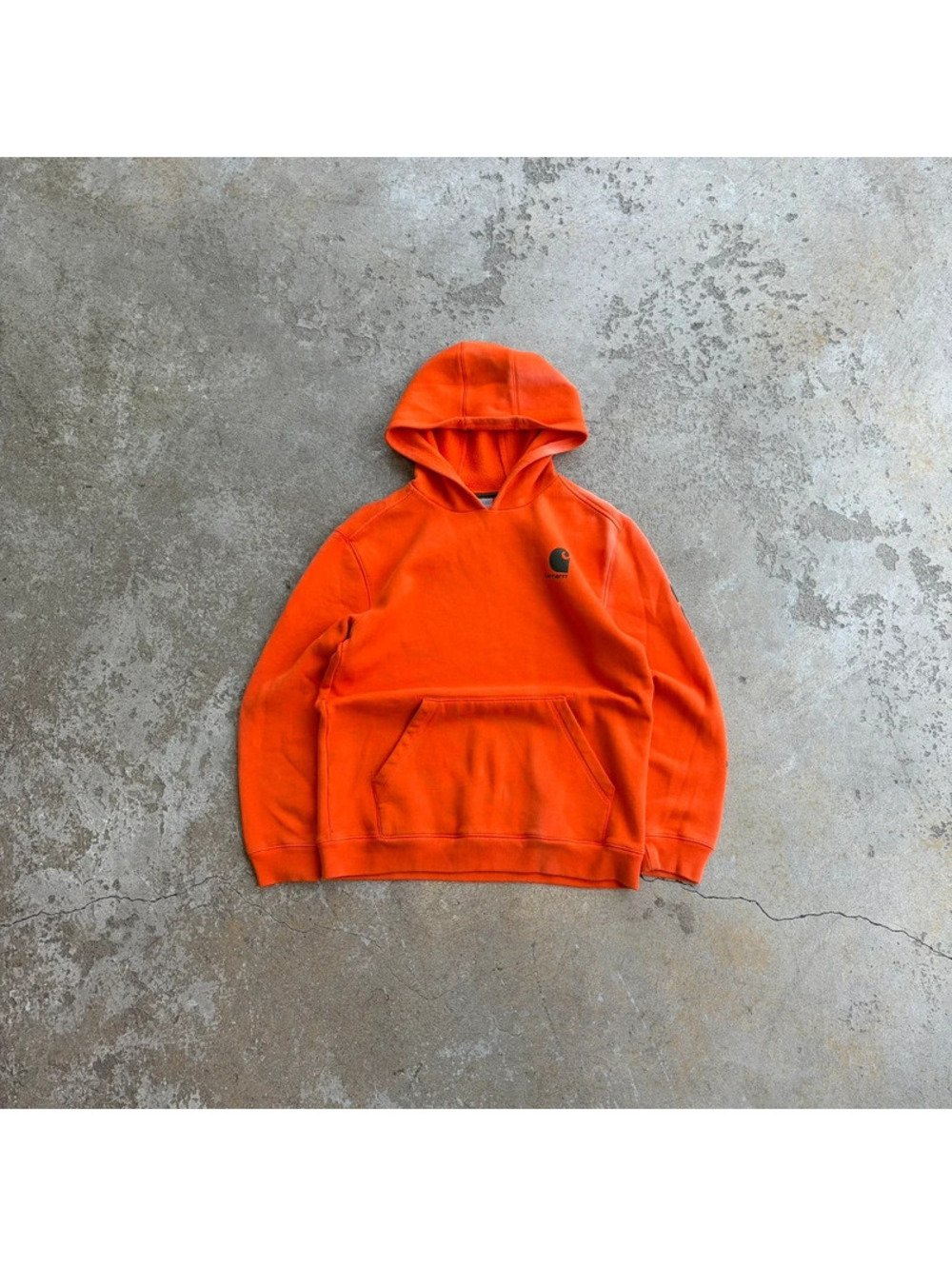 Vintage Super Sun Faded Orange Carhartt Hoodie - Men’s Medium